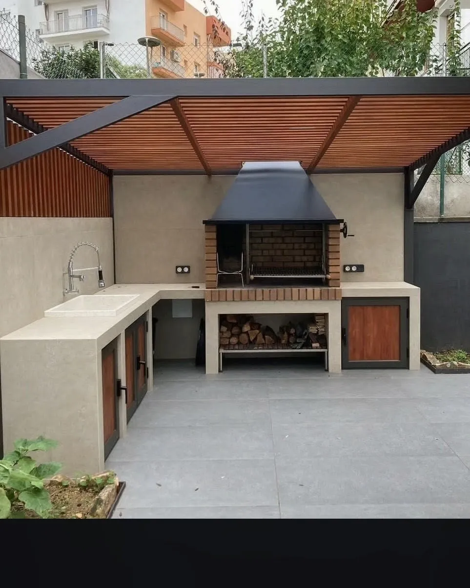Pérgola para patio y zona BBQ en Medellín